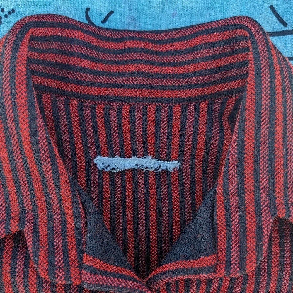 Vintage 70s Red Buffalo Plaid Button Up Shirt Jacket M Hunting Shacket Heritage